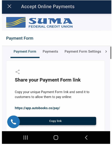 QR feature in SUMA's digital banking Autobooks app